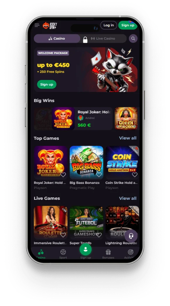 Rockyspin application